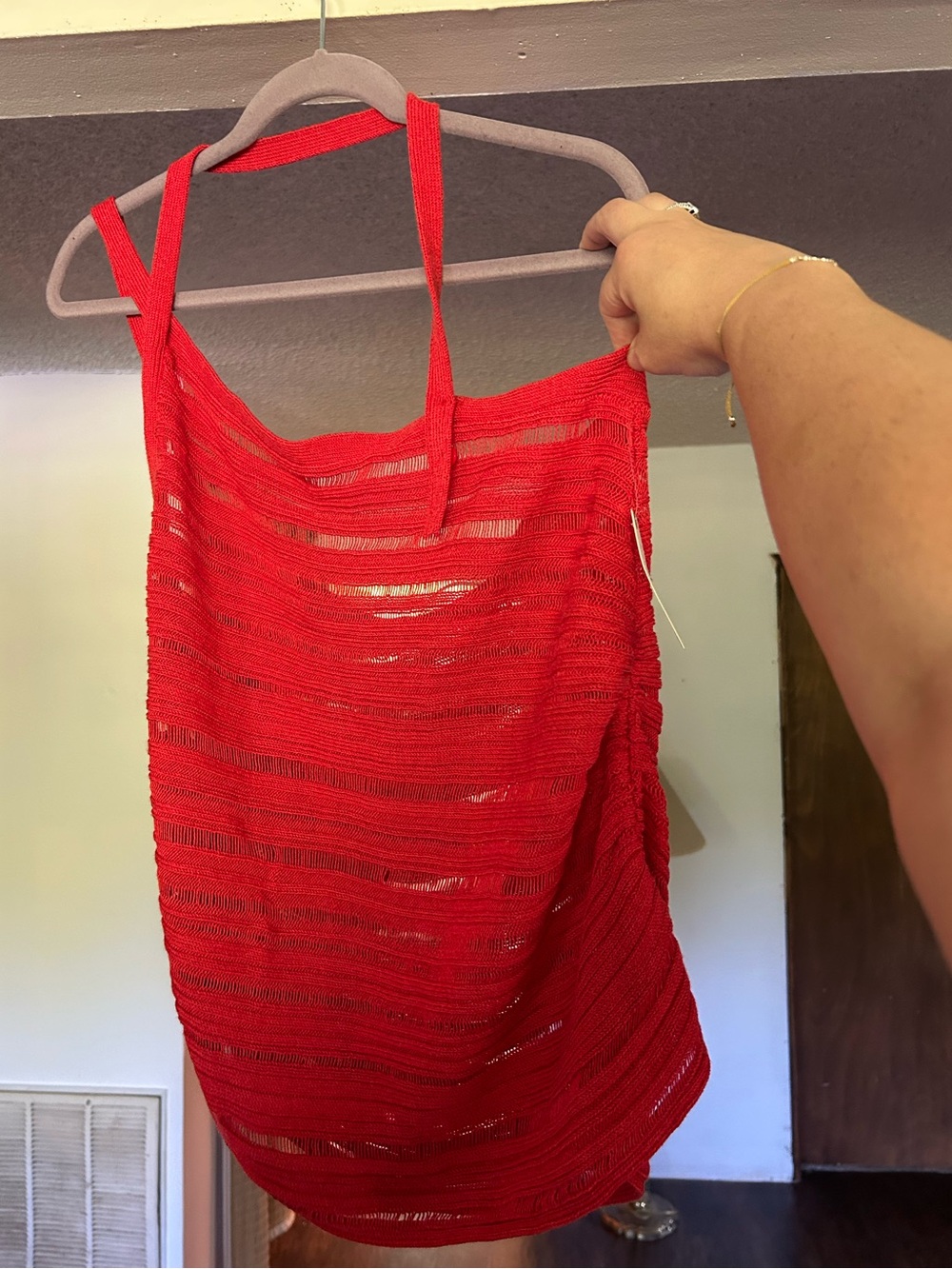 NWT Anthropologie Asymmetric Sweater Tank Top Size Large